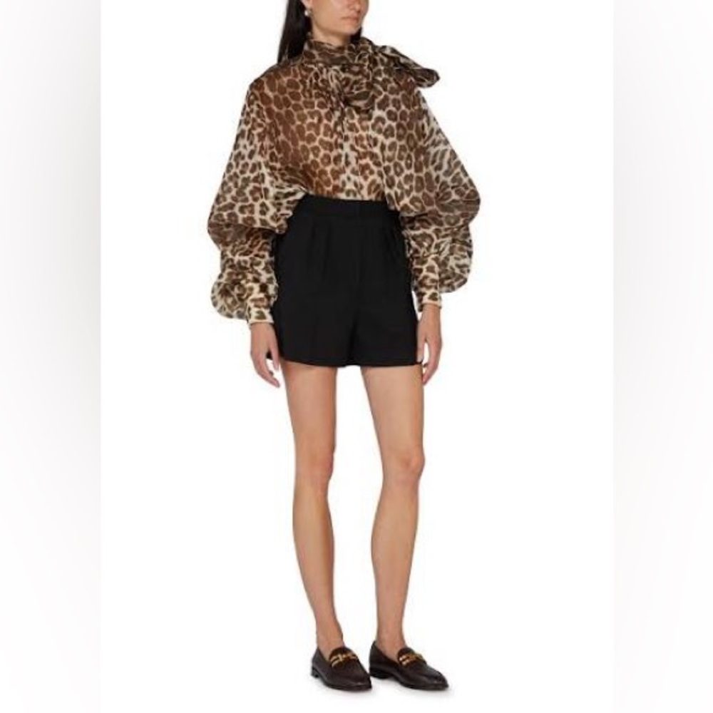 Zimmermann Leopard Print Blouse size 0